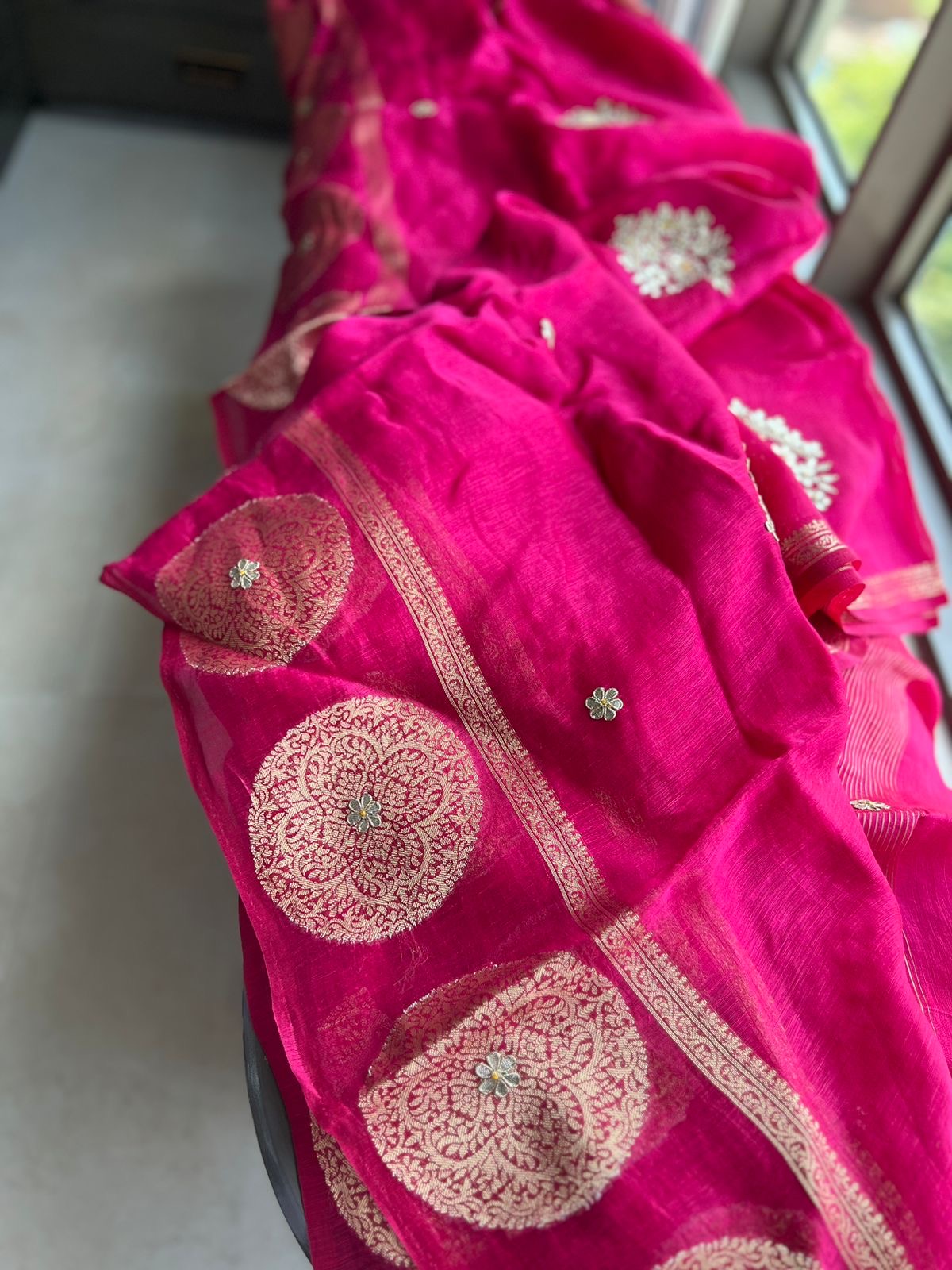 Pink Gottapatti saree Indian saree beautiful sari blouse