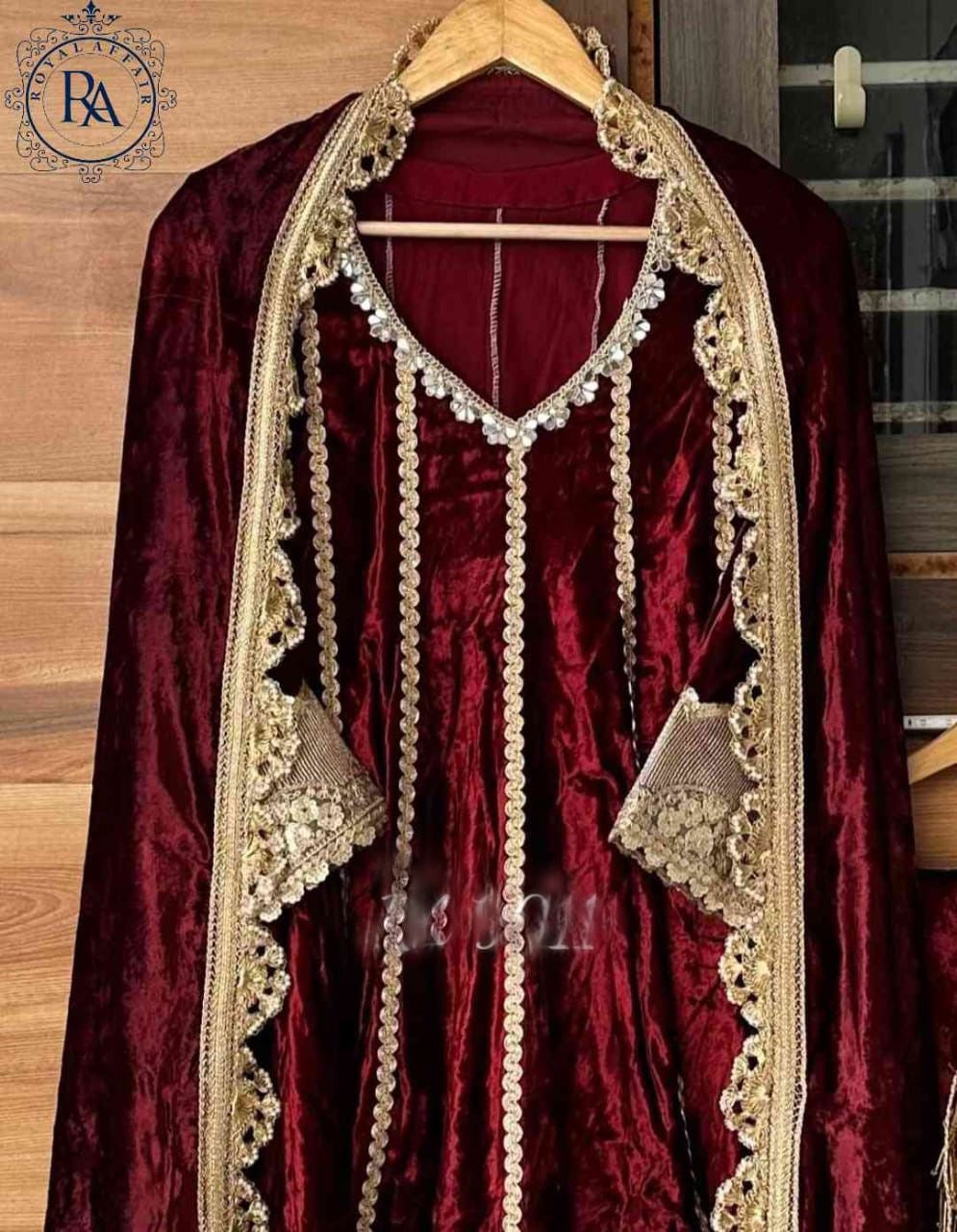 Anarkali velvet dress salwar suit