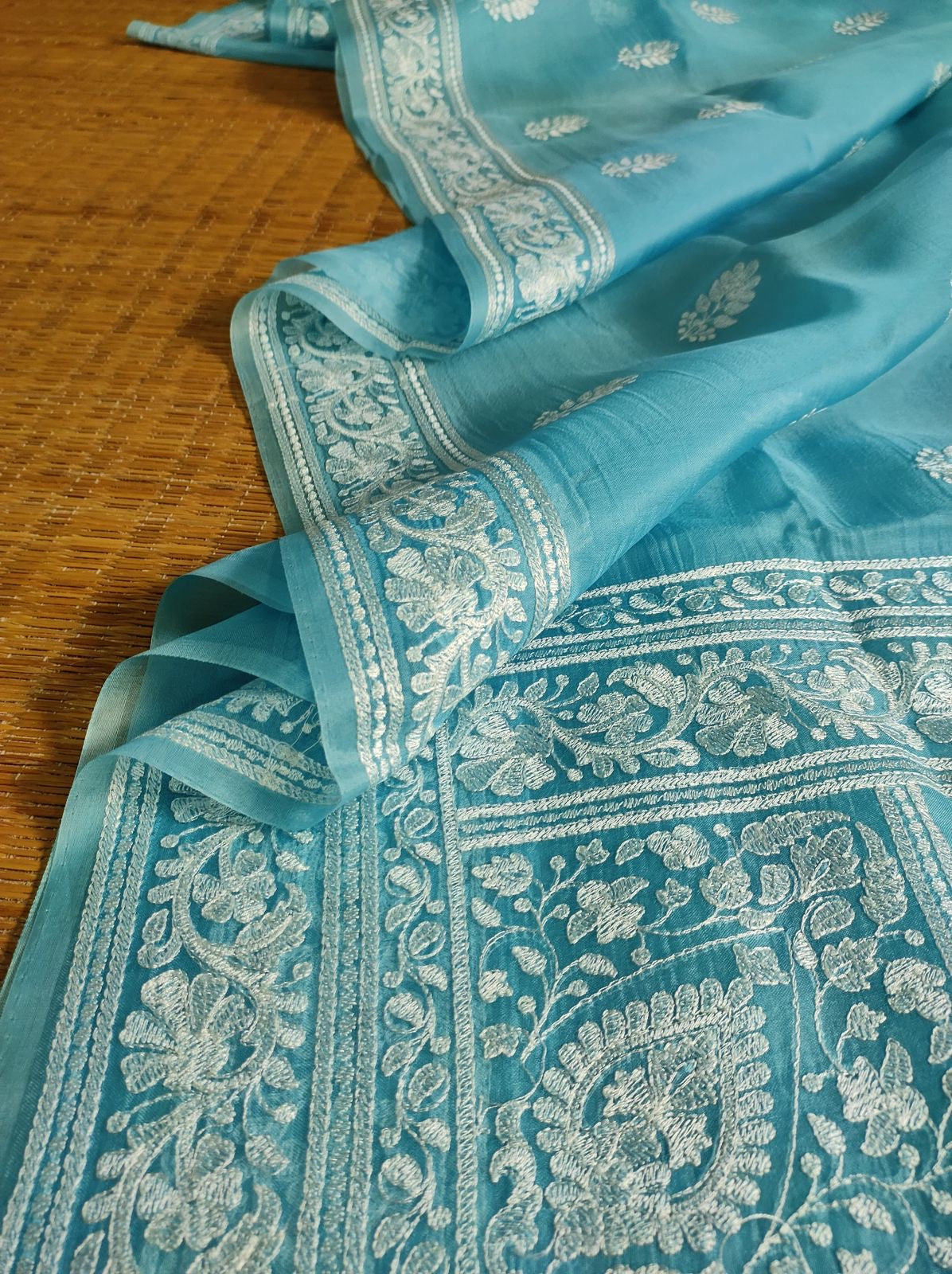 Organza Chikankari saree Indian saree