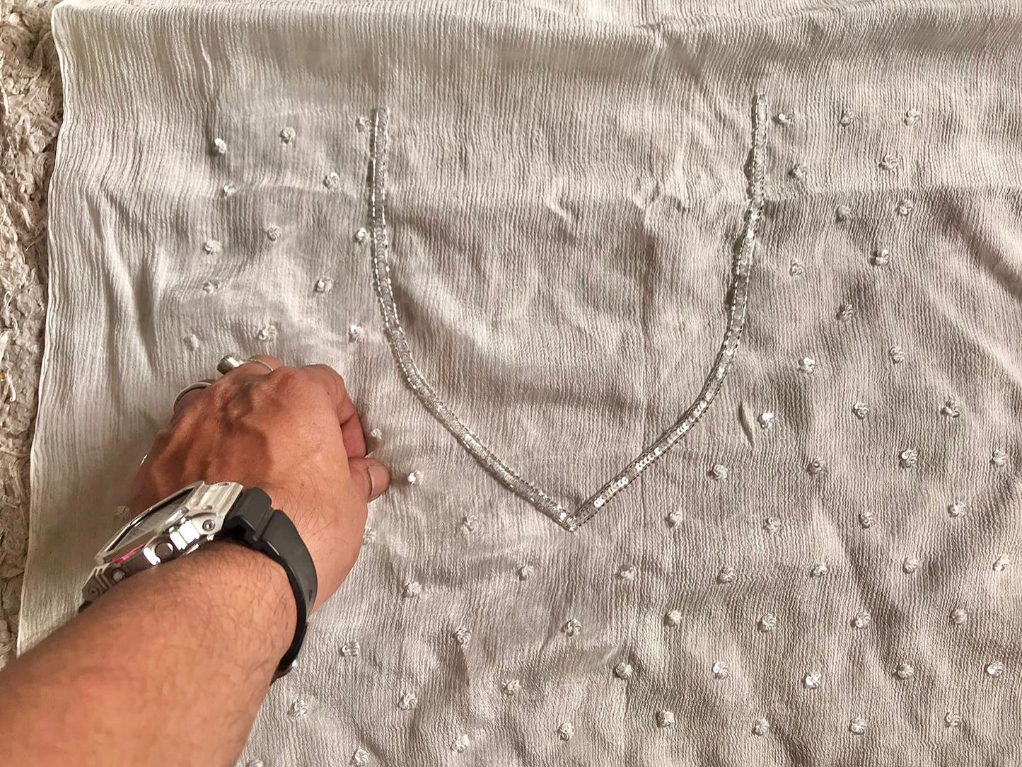 Premium gorgette saree Partywear sarees blouse Indian sari