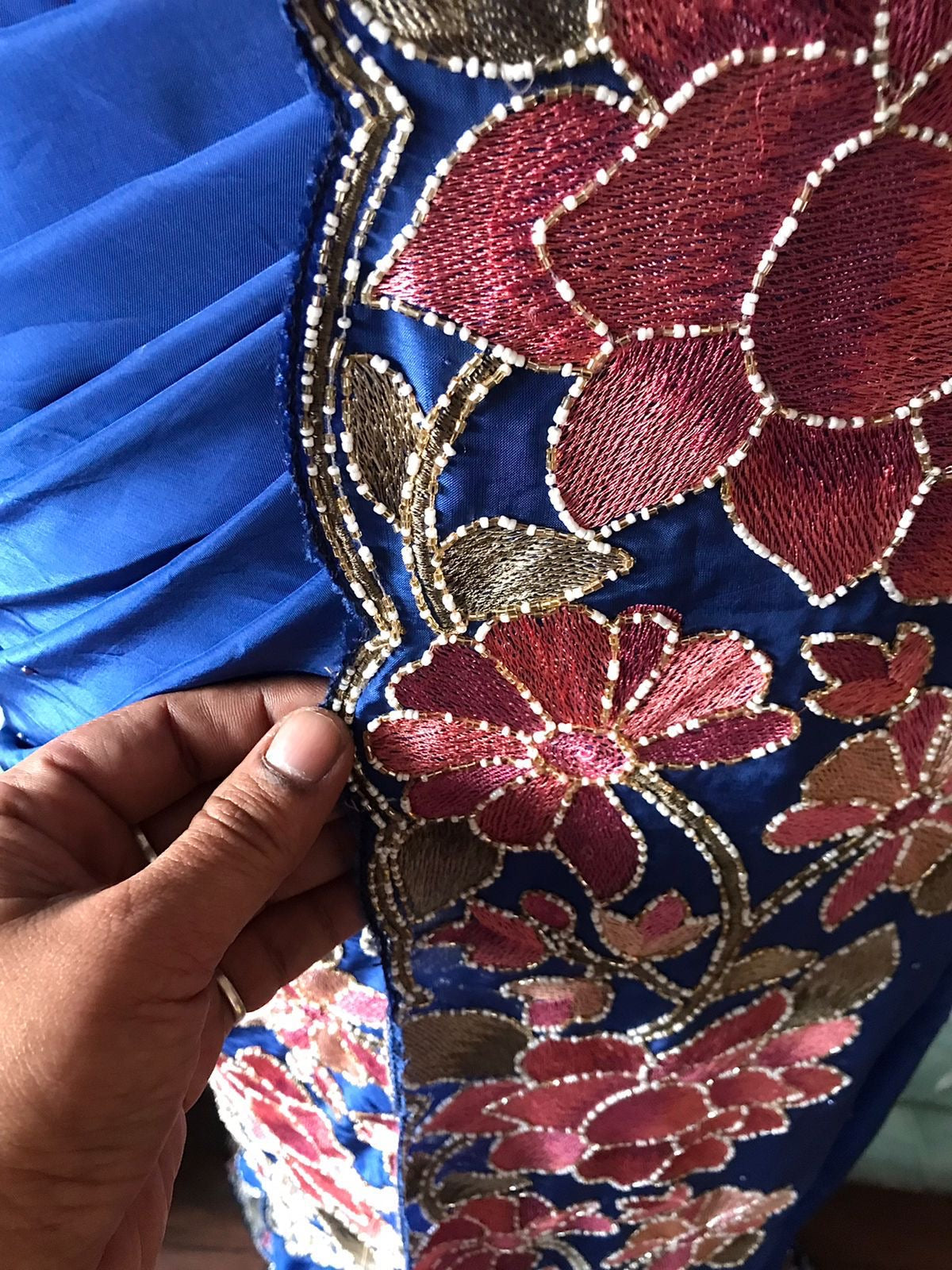 Floral premium saree organza silk saree Partywear sari blouse