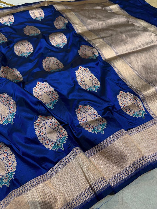 Handloom Banarsi saree meeenakri sari blouse