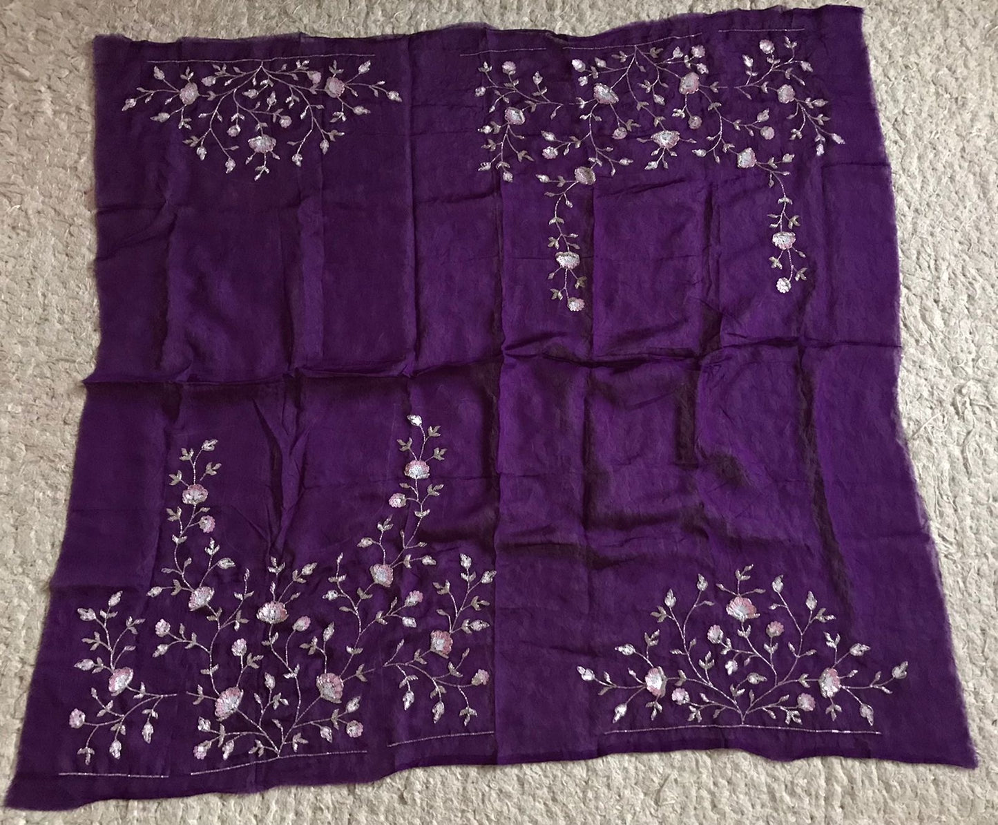 Purple Premium Organza Saree