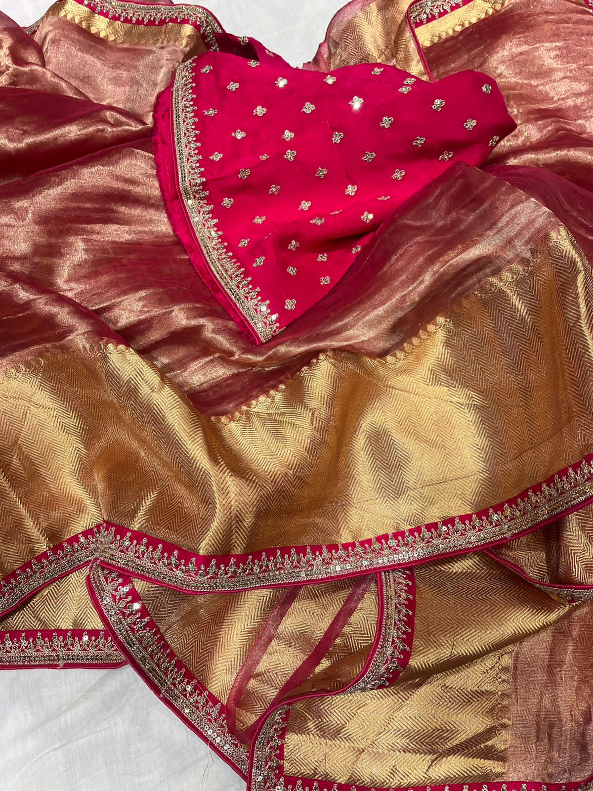 Rami tissue Kanjeevaram saree