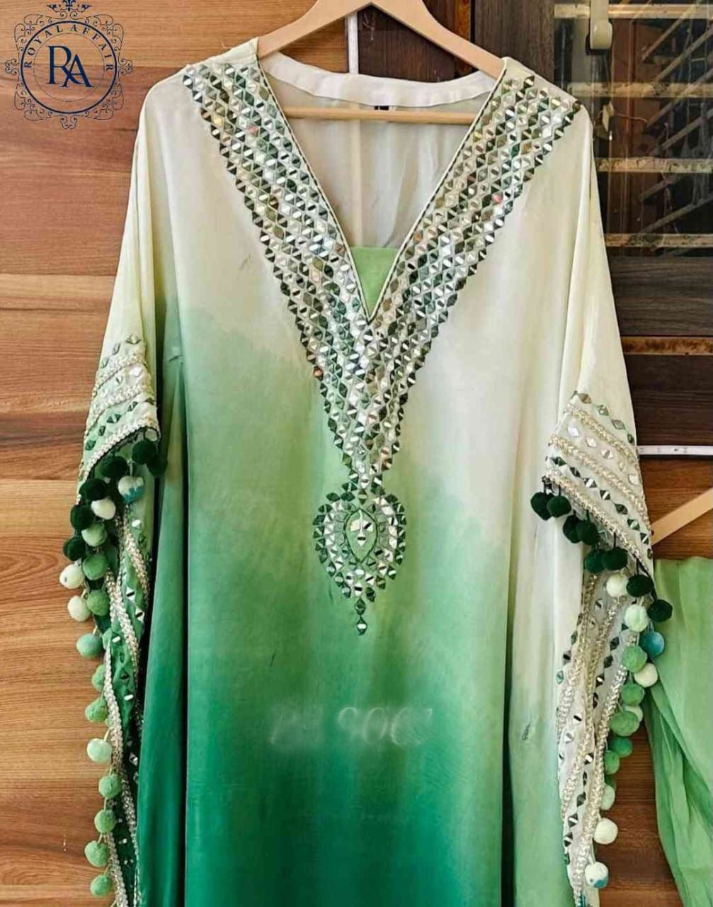 Silk Kaftan set Partywear dress Indian dresses