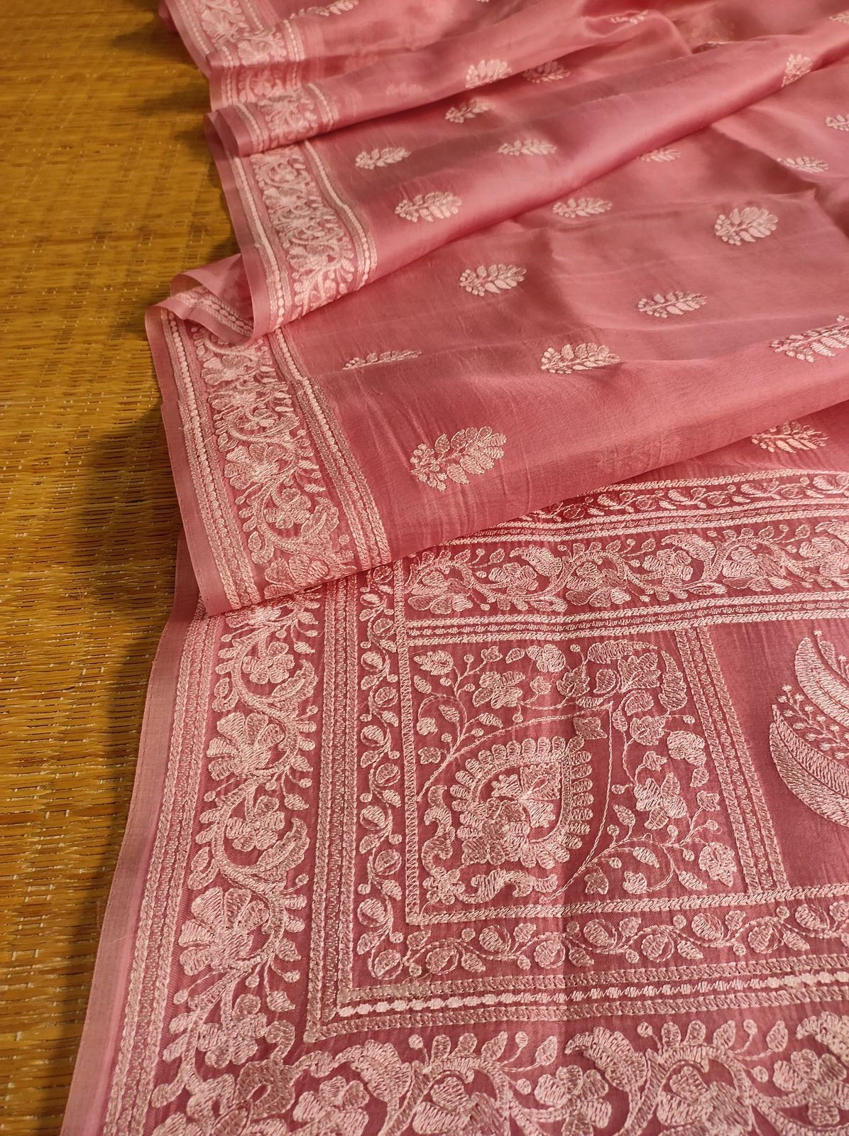 Organza Chikankari saree Indian saree