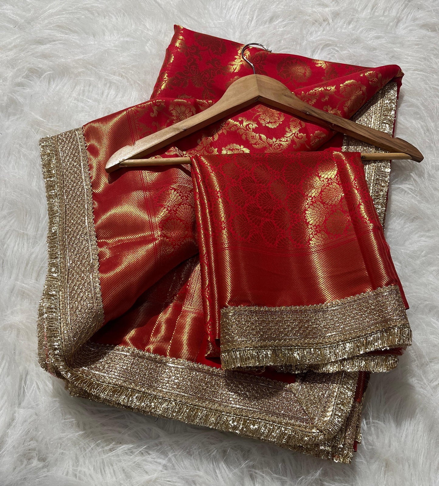 Wedding sari Banarsi saree Katan silk sarees blouse