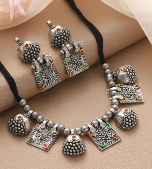 Zoni fusion necklace indowestern Banjara styled necklace set