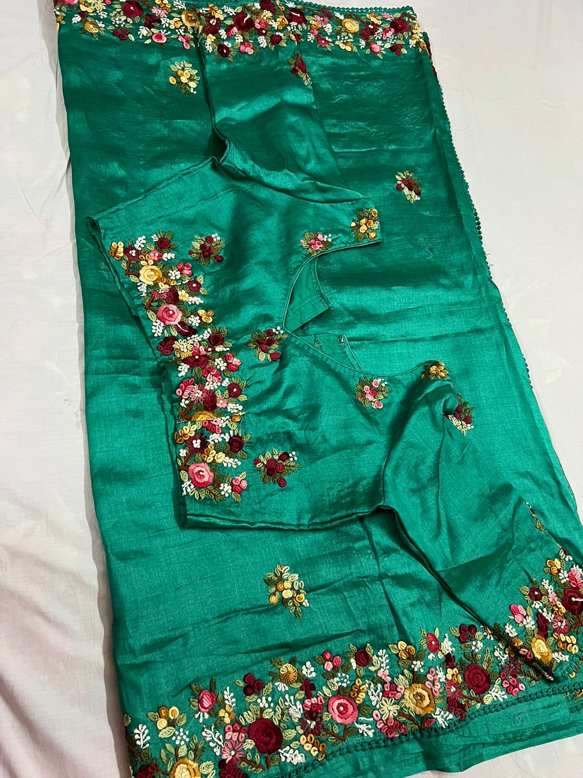 Mariah tussar saree Indian saree french knot sarees