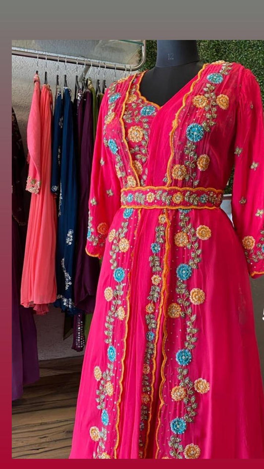Pink Indowestern Dress Women Dress Bridesmaid Dress