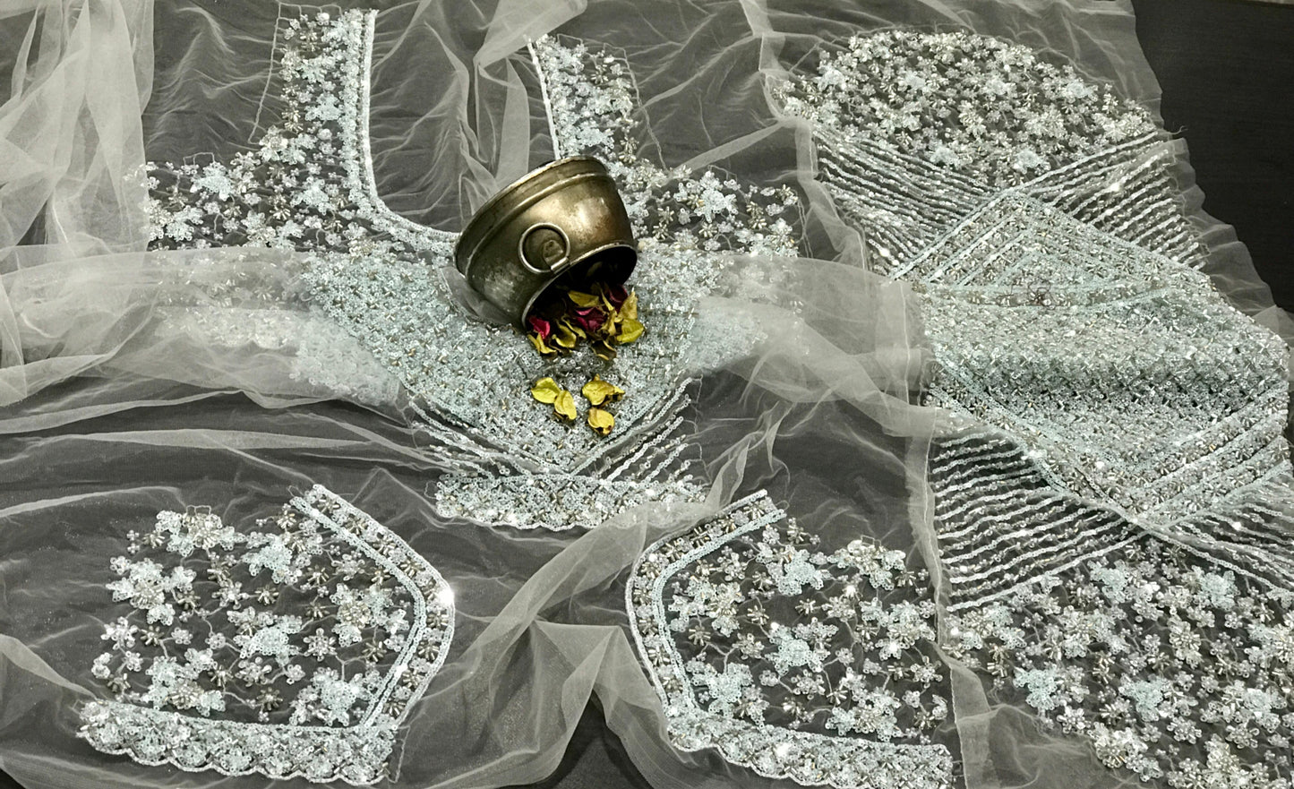 Designer saree net saree wedding sari blouse