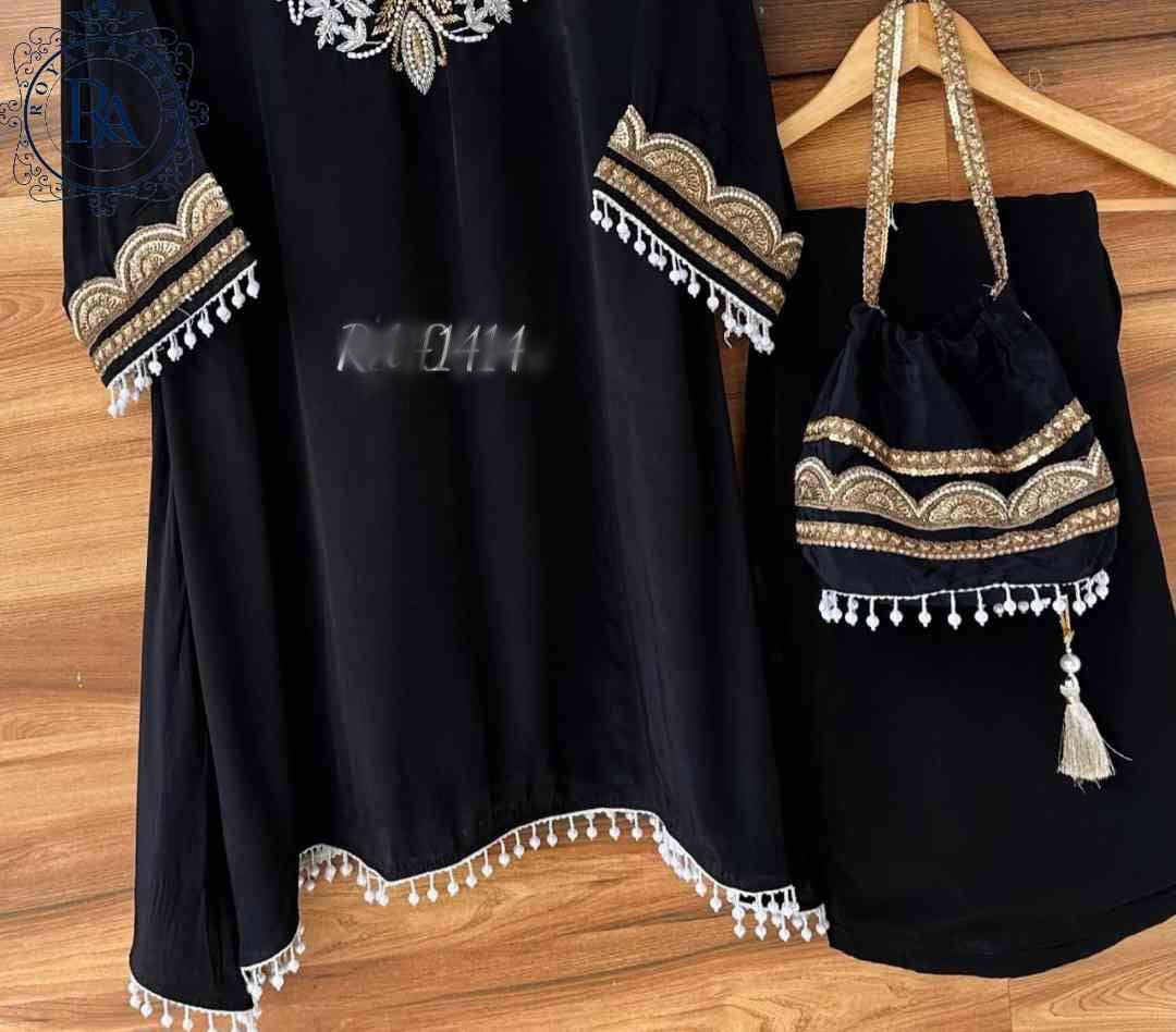 Navisha stitched dress crepe silk dress reception dress women dresses