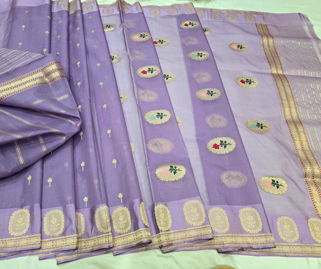 Lavender kora saree Indian sarees traditional sari blouse