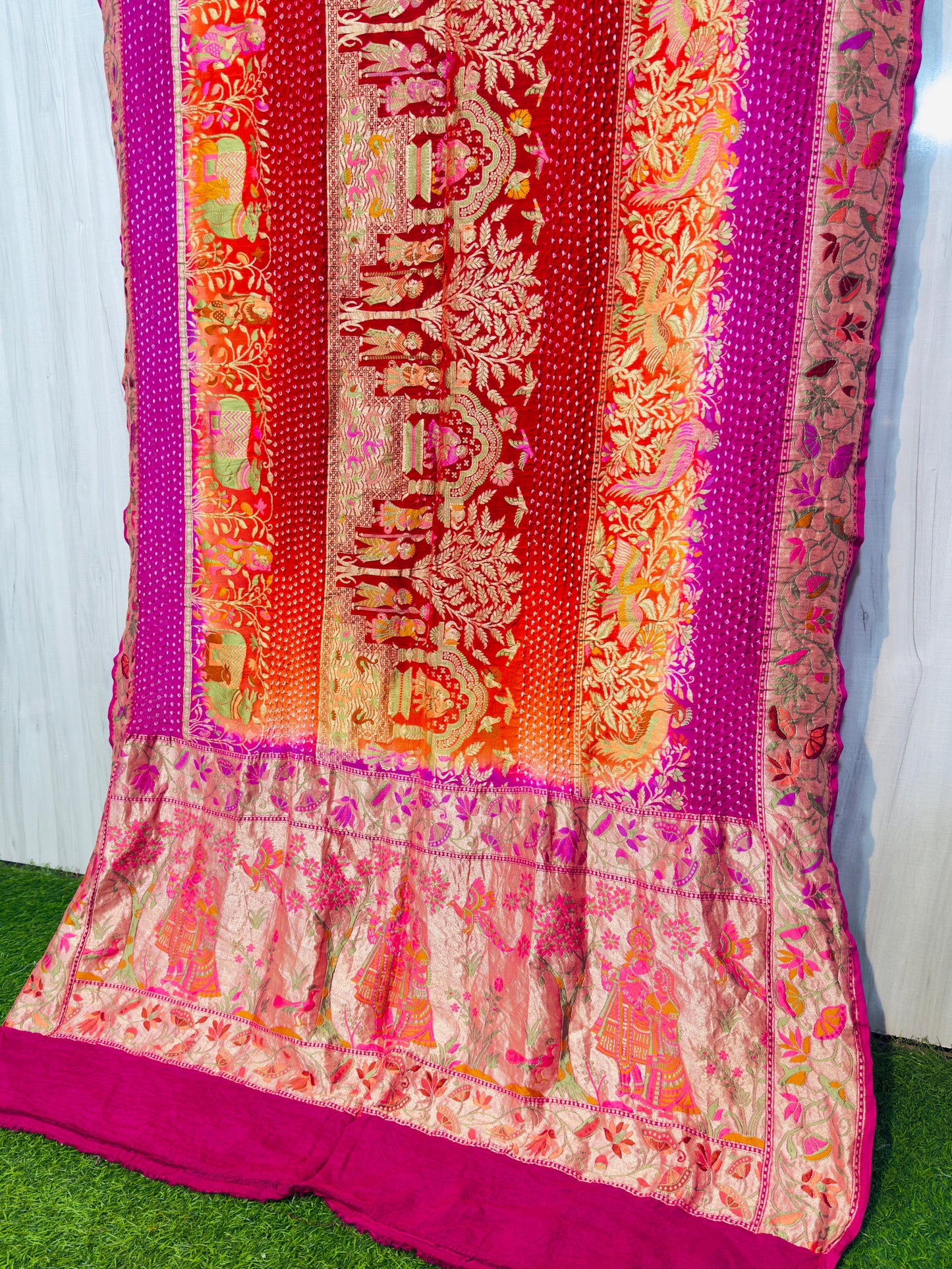 Banarsi Meenakari saree Indian wedding sari blouse