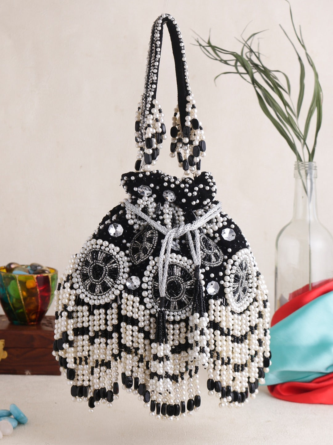Lavish designer inspired embroidery potli