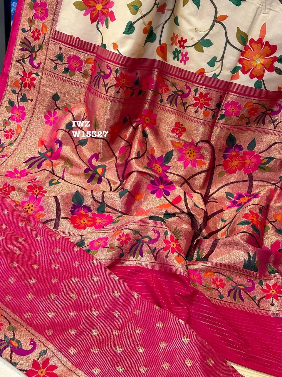 Maharani styled Paithani saree