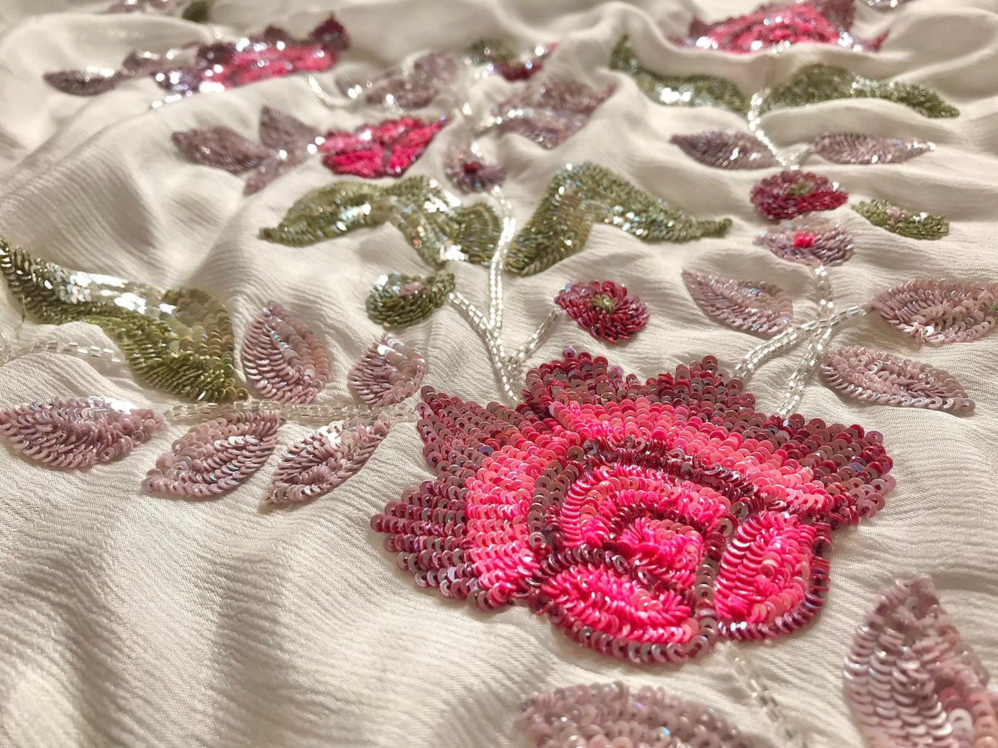 Premium gorgette saree Partywear sarees blouse Indian sari