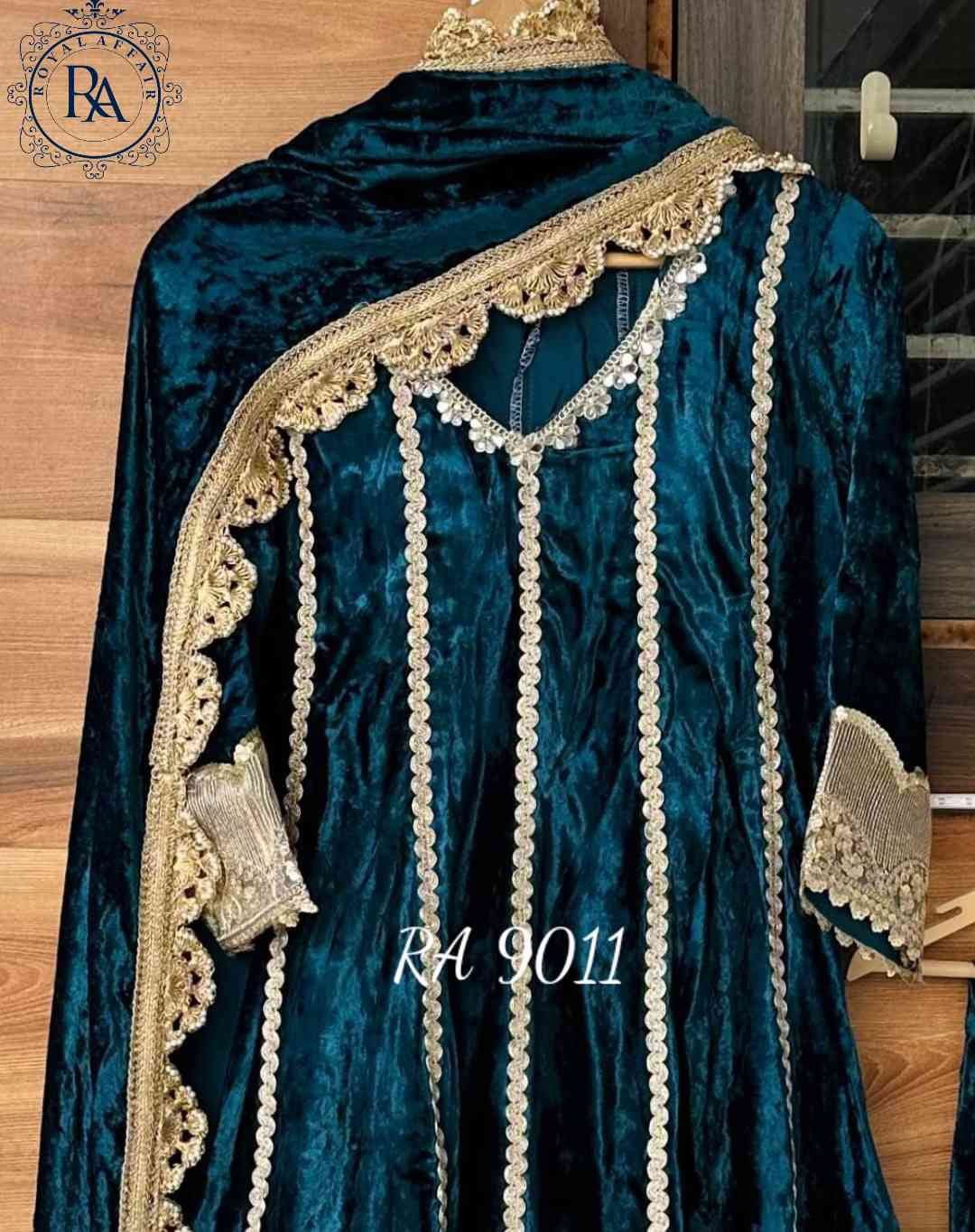 Anarkali velvet dress salwar suit