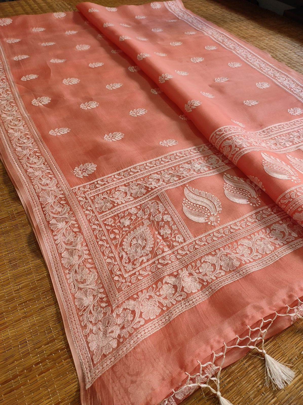 Organza Chikankari saree Indian saree