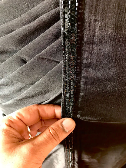 Premium gorgette saree Partywear sarees blouse Indian sari