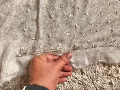 Premium gorgette saree Partywear sarees blouse Indian sari