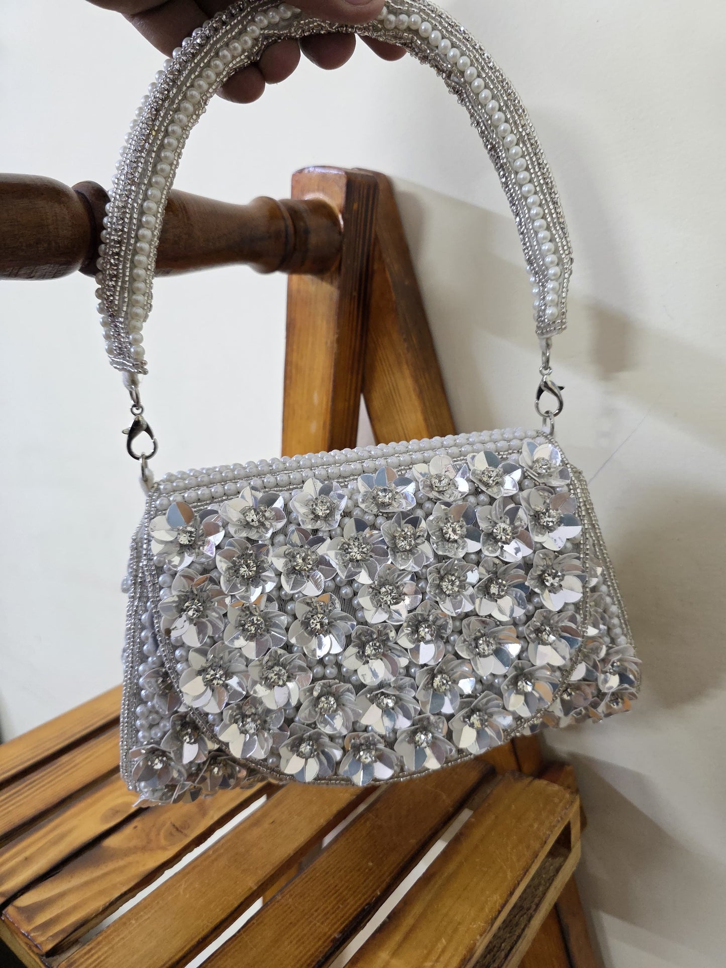 Flowery clutch bag Partywear purse