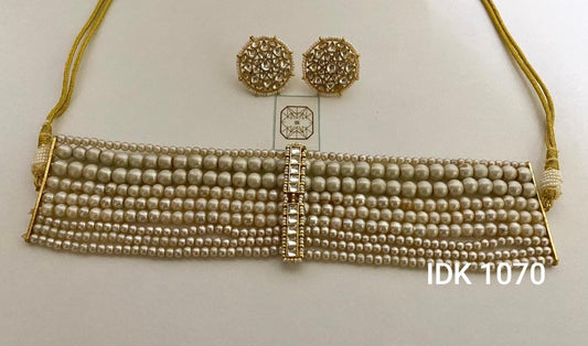 Pearl Choker Set trendy necklace set Indian necklace