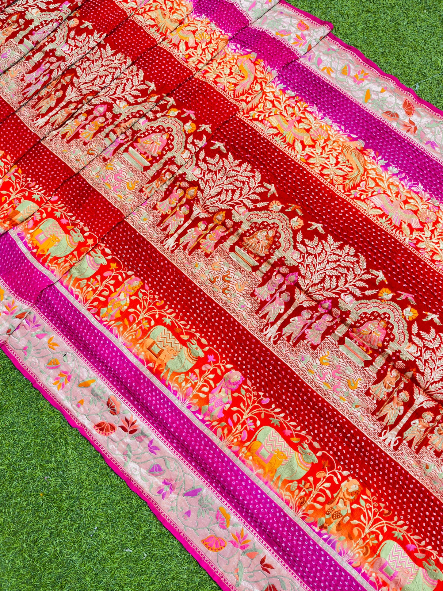 Banarsi Meenakari saree Indian wedding sari blouse