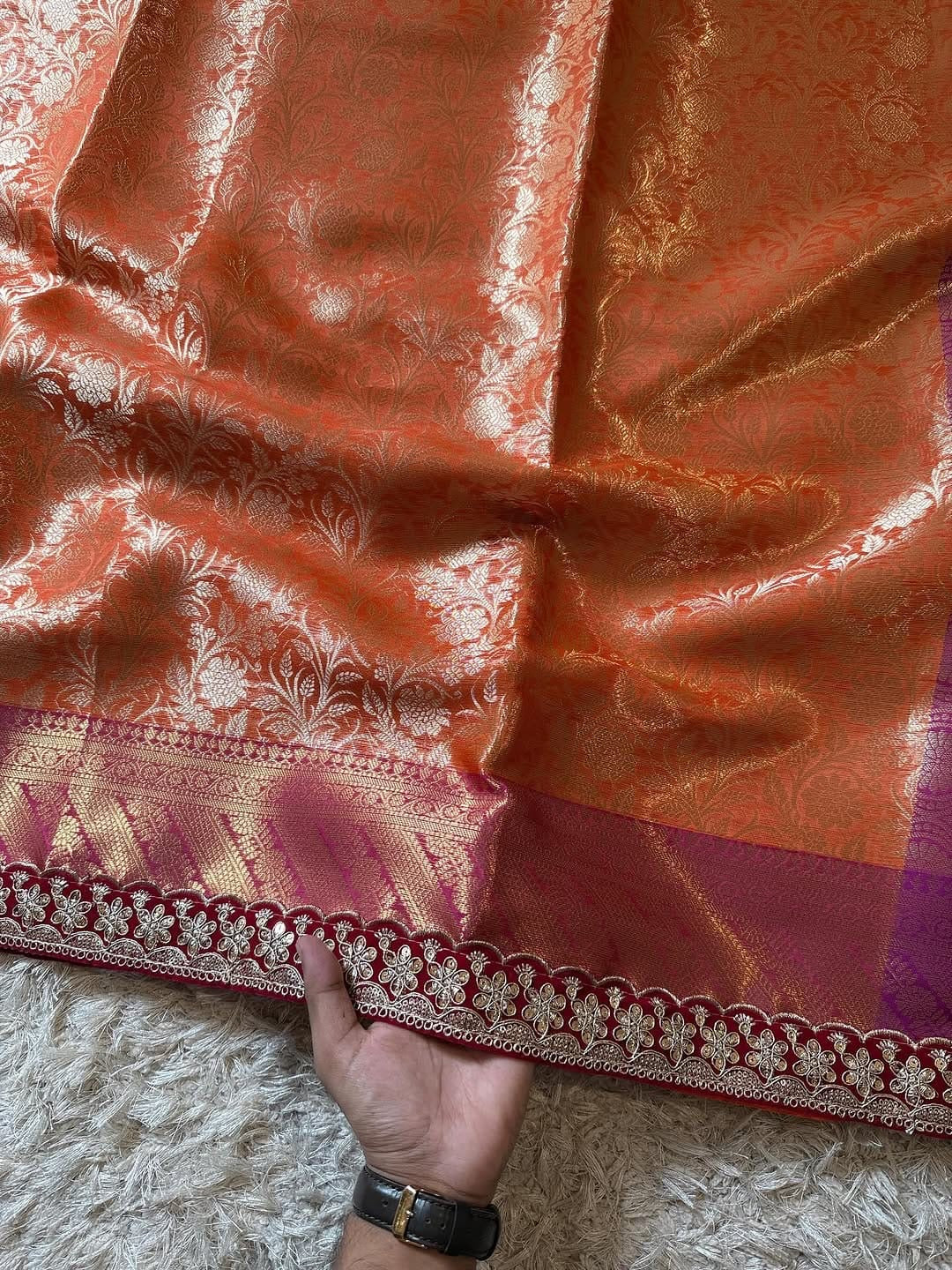 Handmade Banarsi tissue saree Indian wedding saree bridal sari blouse
