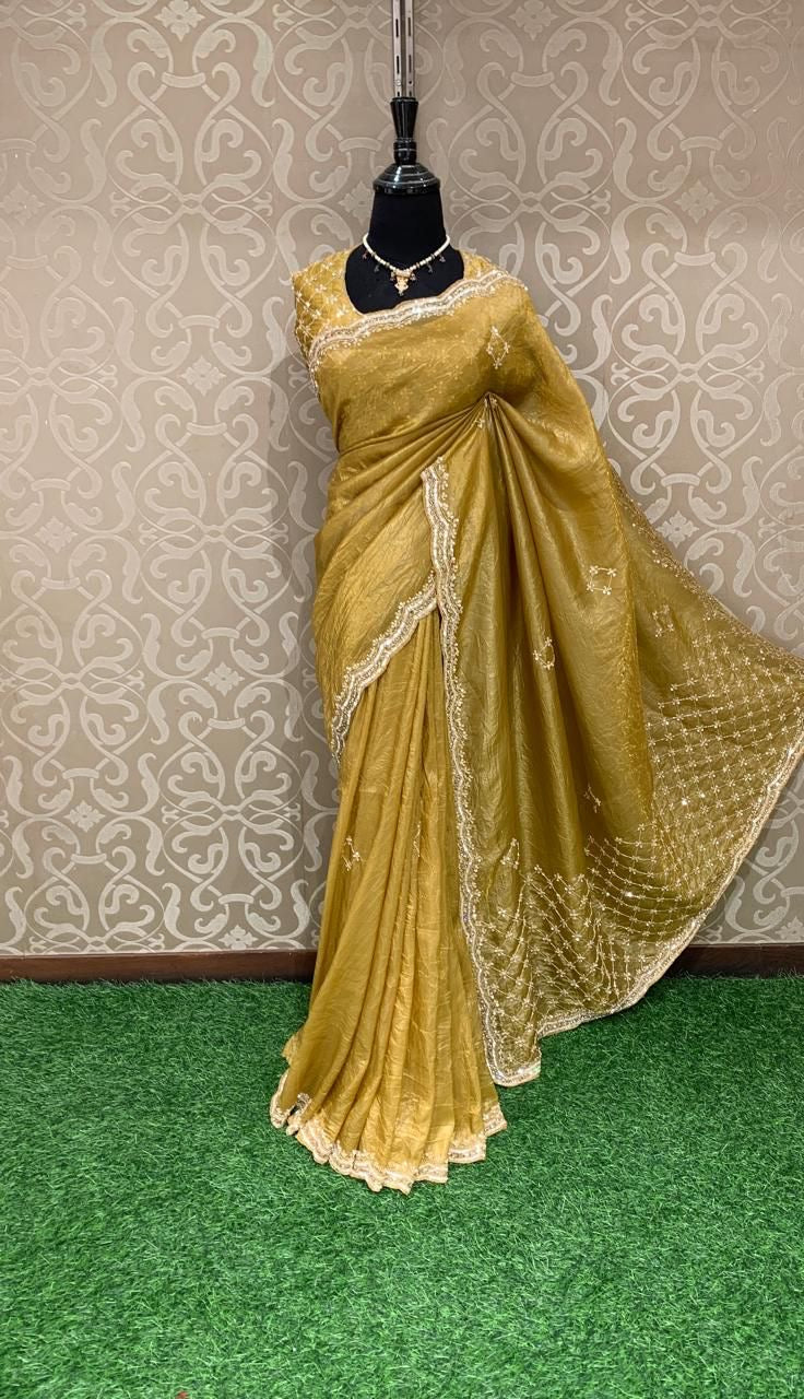 Lily organza saree partywear saree beautiful sari