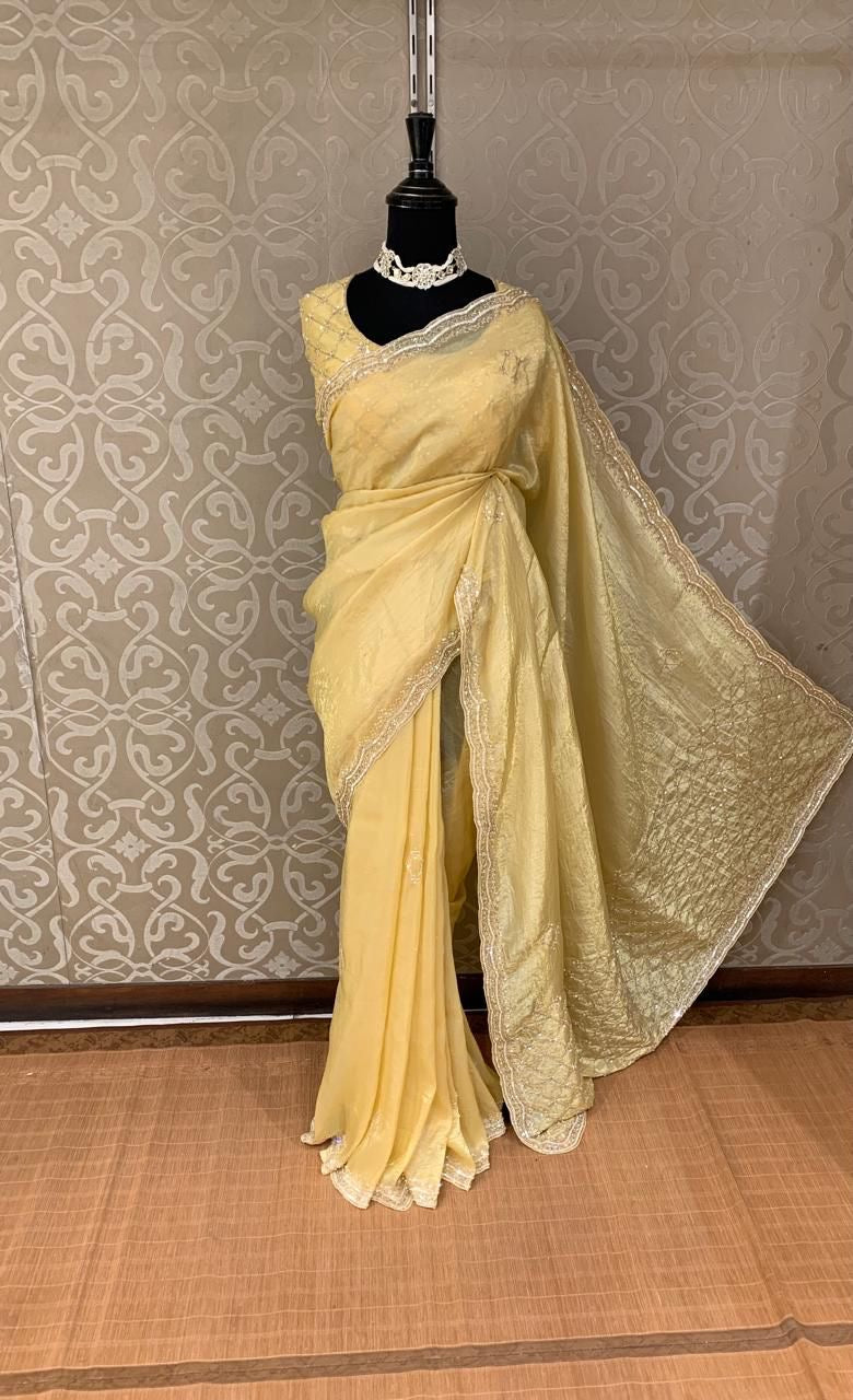 Lily organza saree partywear saree beautiful sari