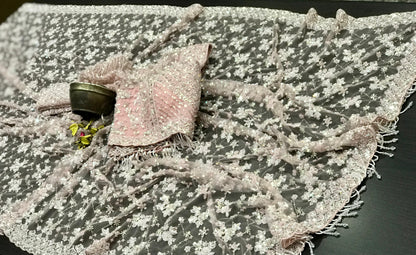 Designer saree net saree wedding sari blouse