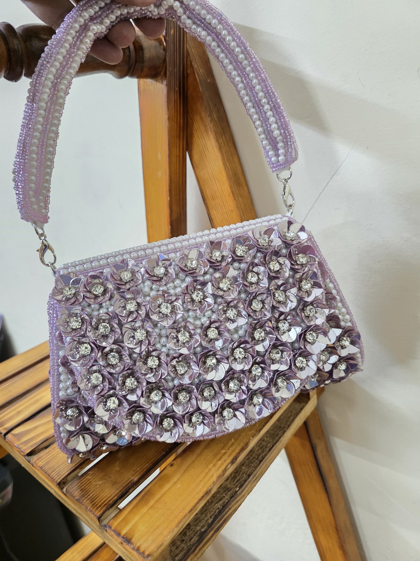 Flowery clutch bag Partywear purse