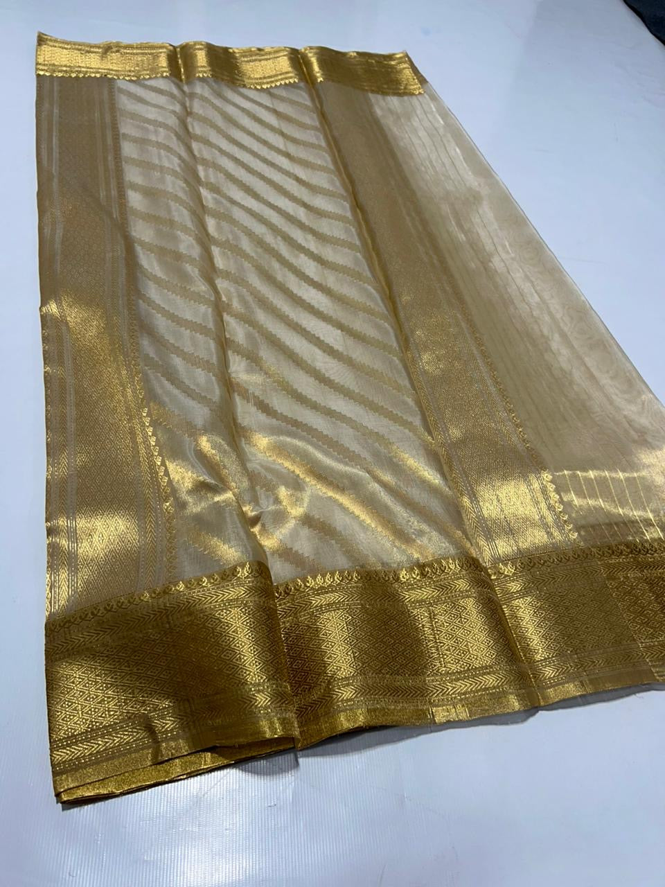 Tissue zari Chanderi Saree Chanderi Silk sari