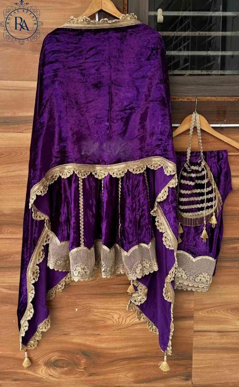 Anarkali velvet dress salwar suit