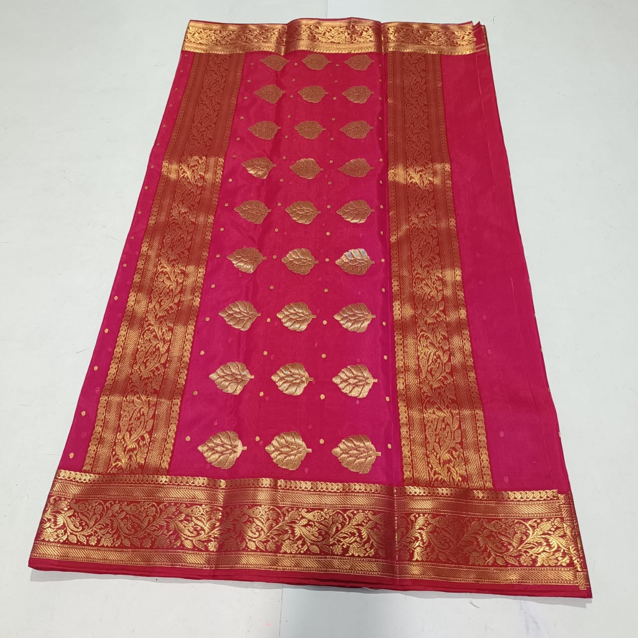 Pink Chanderi saree Indian sari blouse women sarees