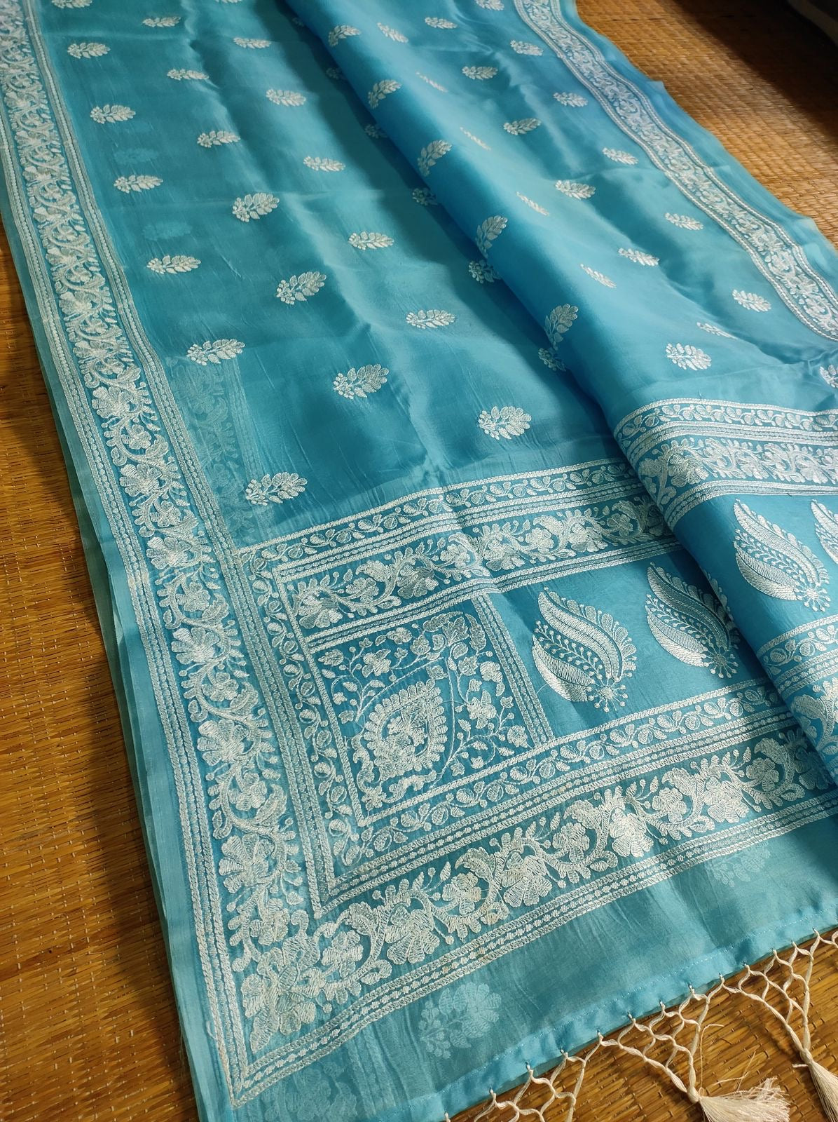 Organza Chikankari saree Indian saree