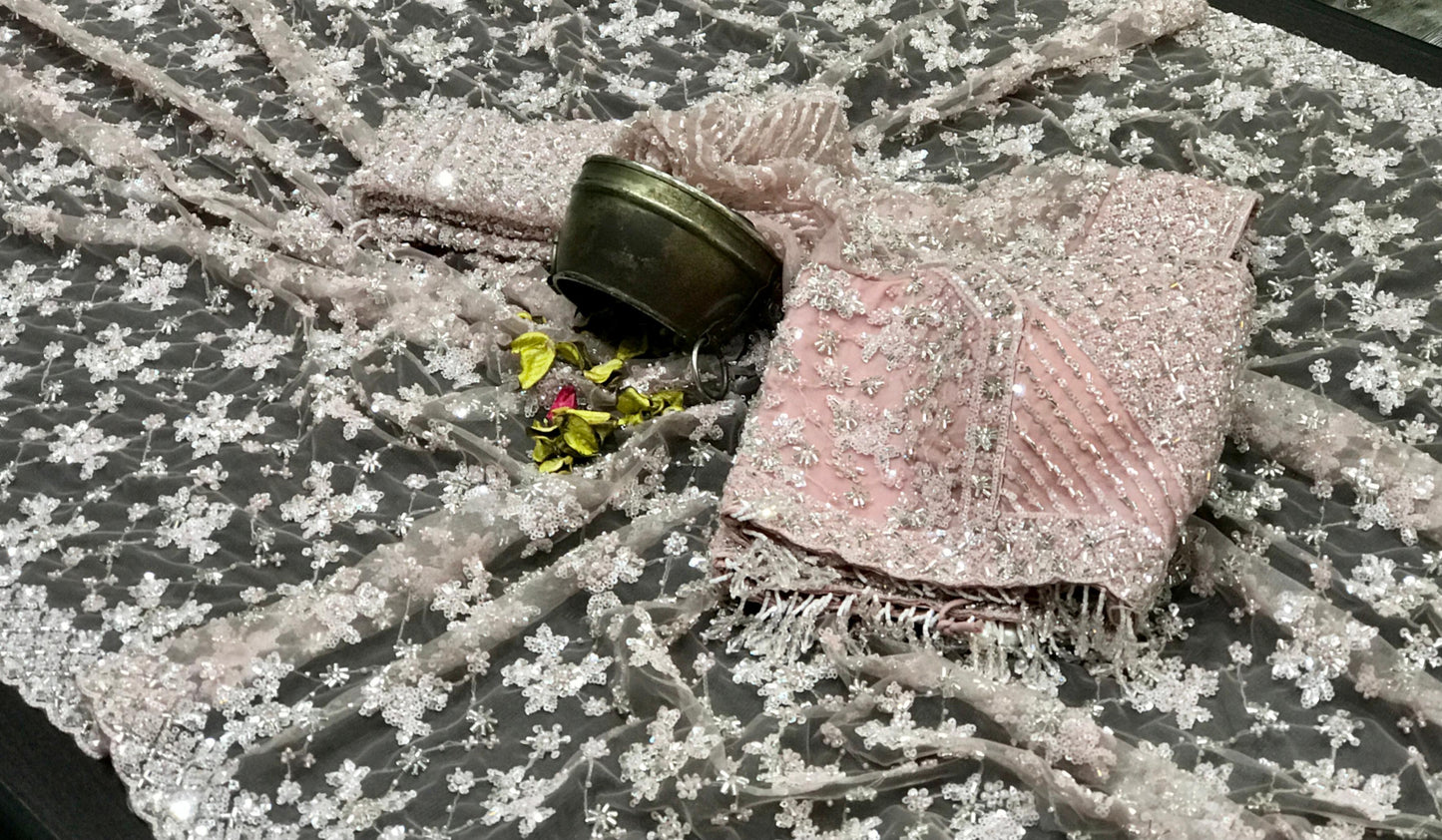 Designer saree net saree wedding sari blouse