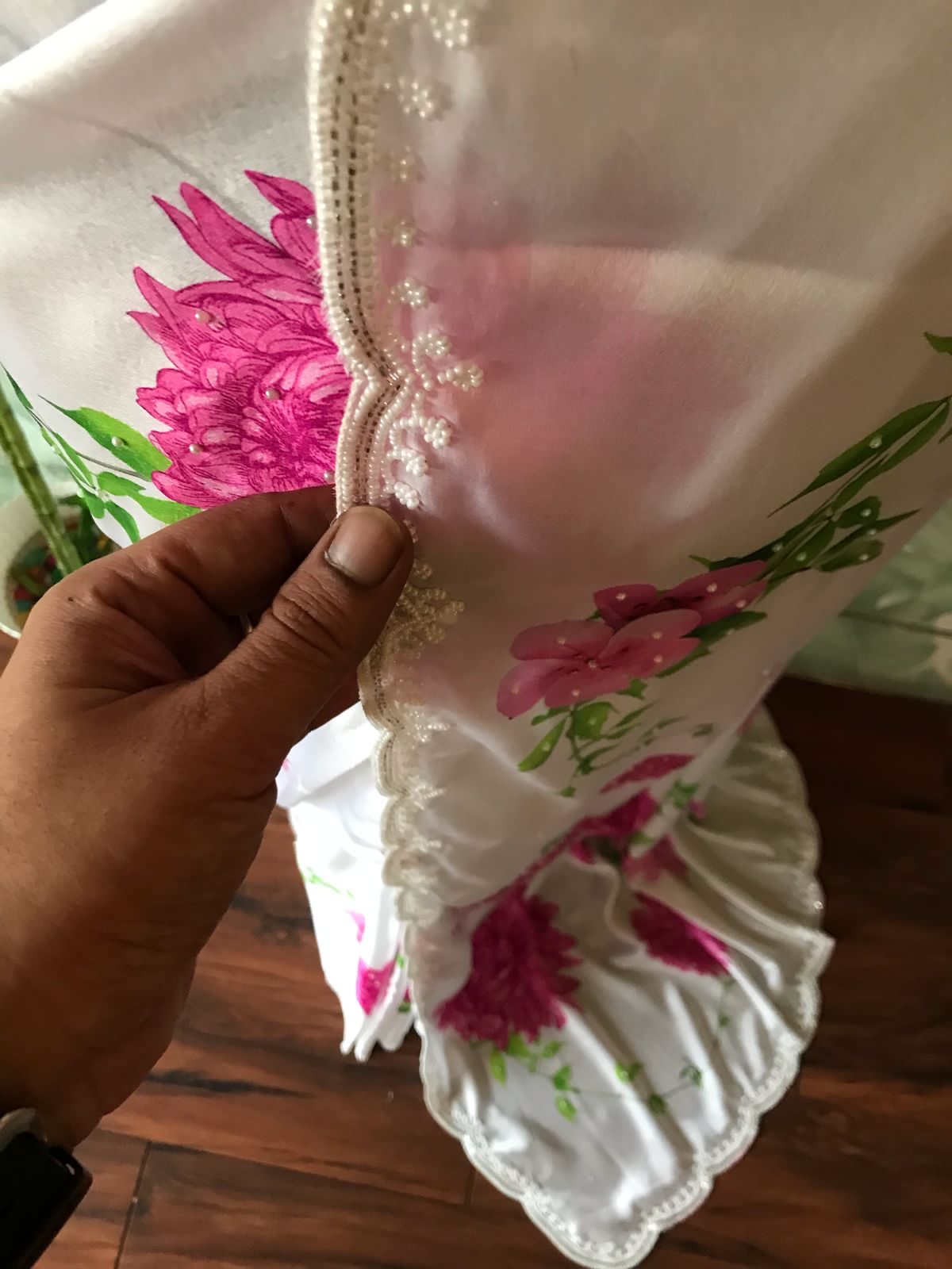 Floral saree satin sarees blouse Partywear sari