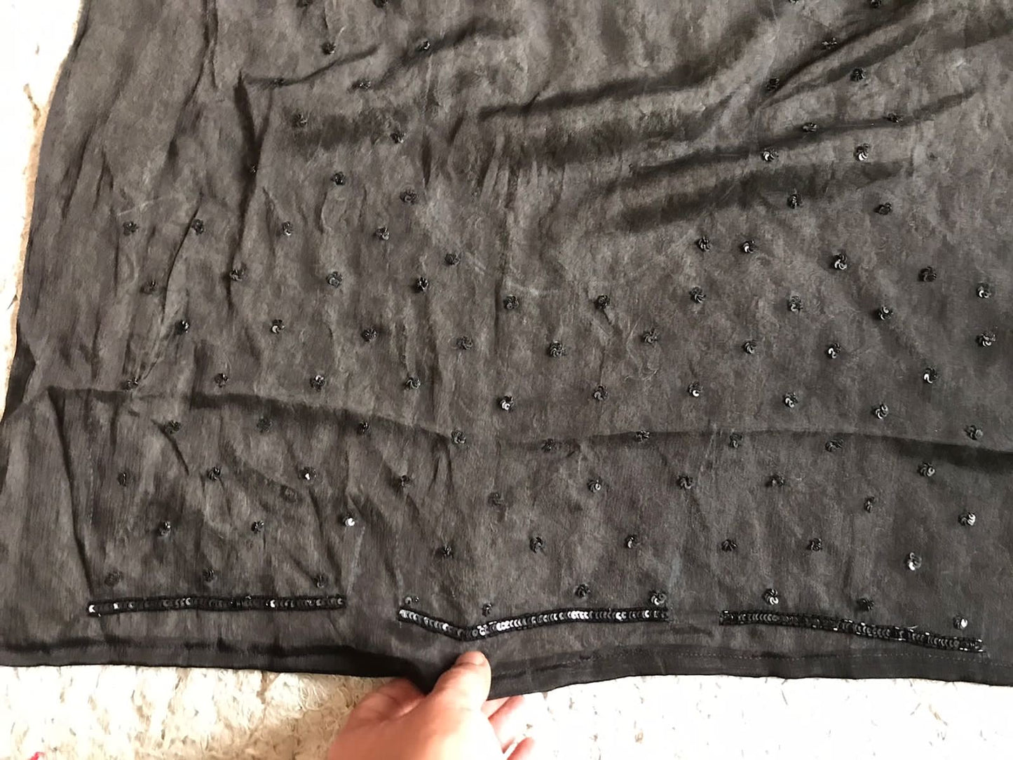 Premium gorgette saree Partywear sarees blouse Indian sari