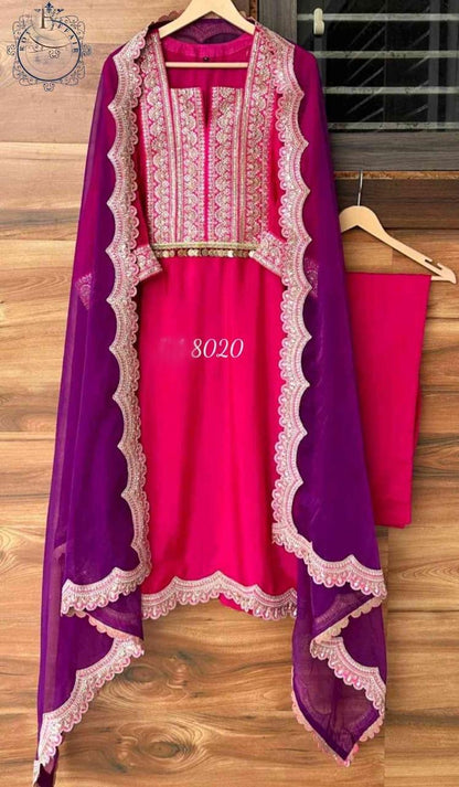 Rehmana silk suit Indian Salwar kameez Pakistani traditional dress