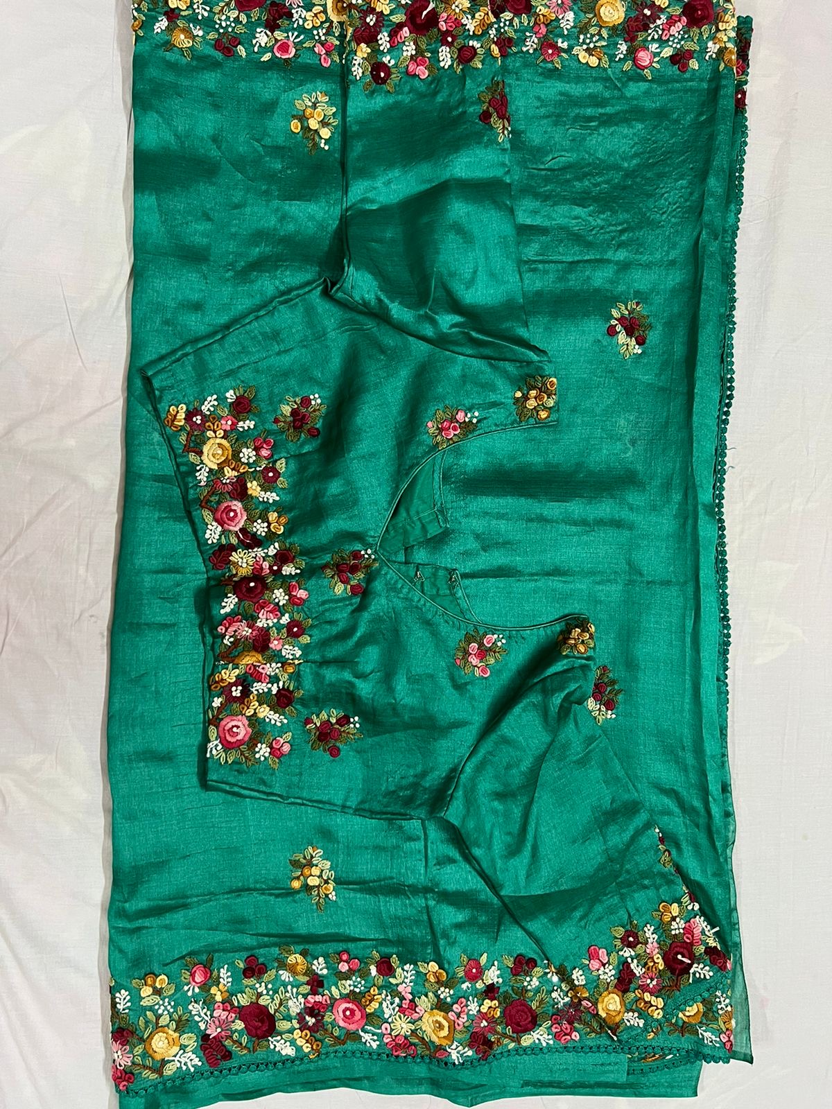 Mariah tussar saree Indian saree french knot sarees