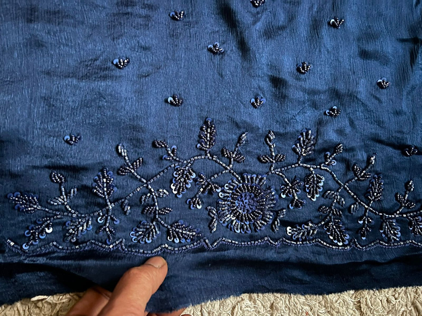 Magnificent saree blue sarees blouse Indian wedding saree Partywear sari