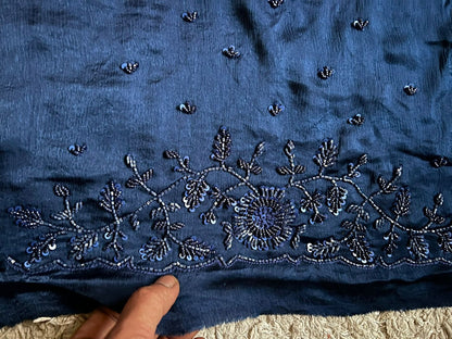 Magnificent saree blue sarees blouse Indian wedding saree Partywear sari