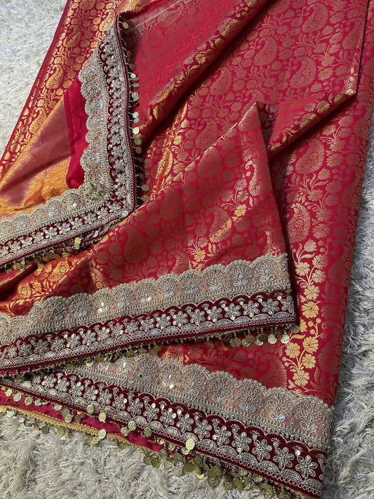 Katan silk saree Banarsi silk sarees Indian sari blouse