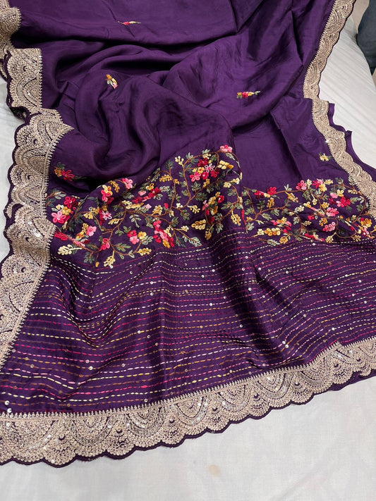 Senorita silk saree Embroidered Sarees