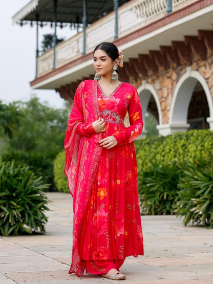 Akansha chinon Anarkali inspired dress