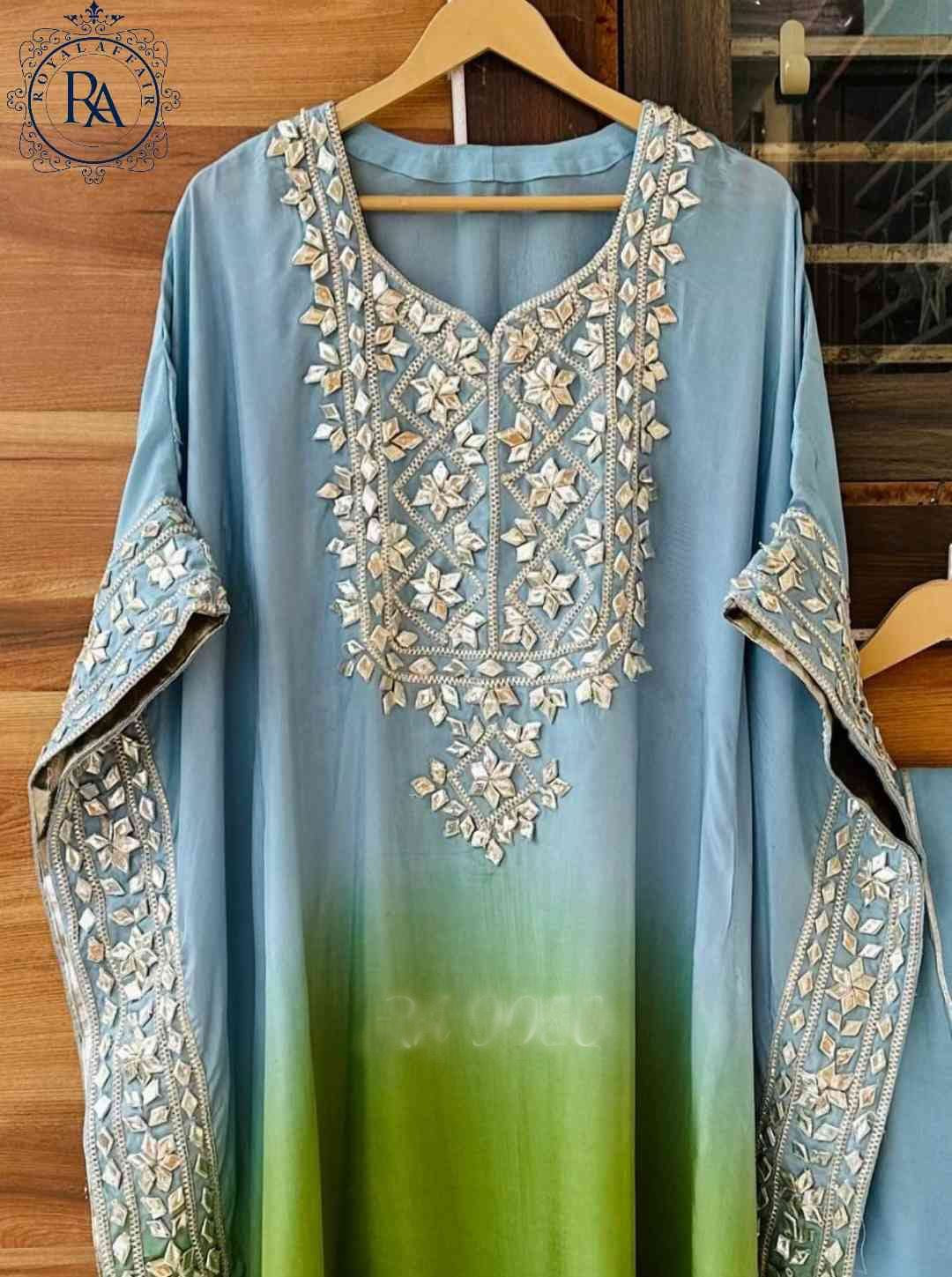 Abiza kaftan set silk kaftan set