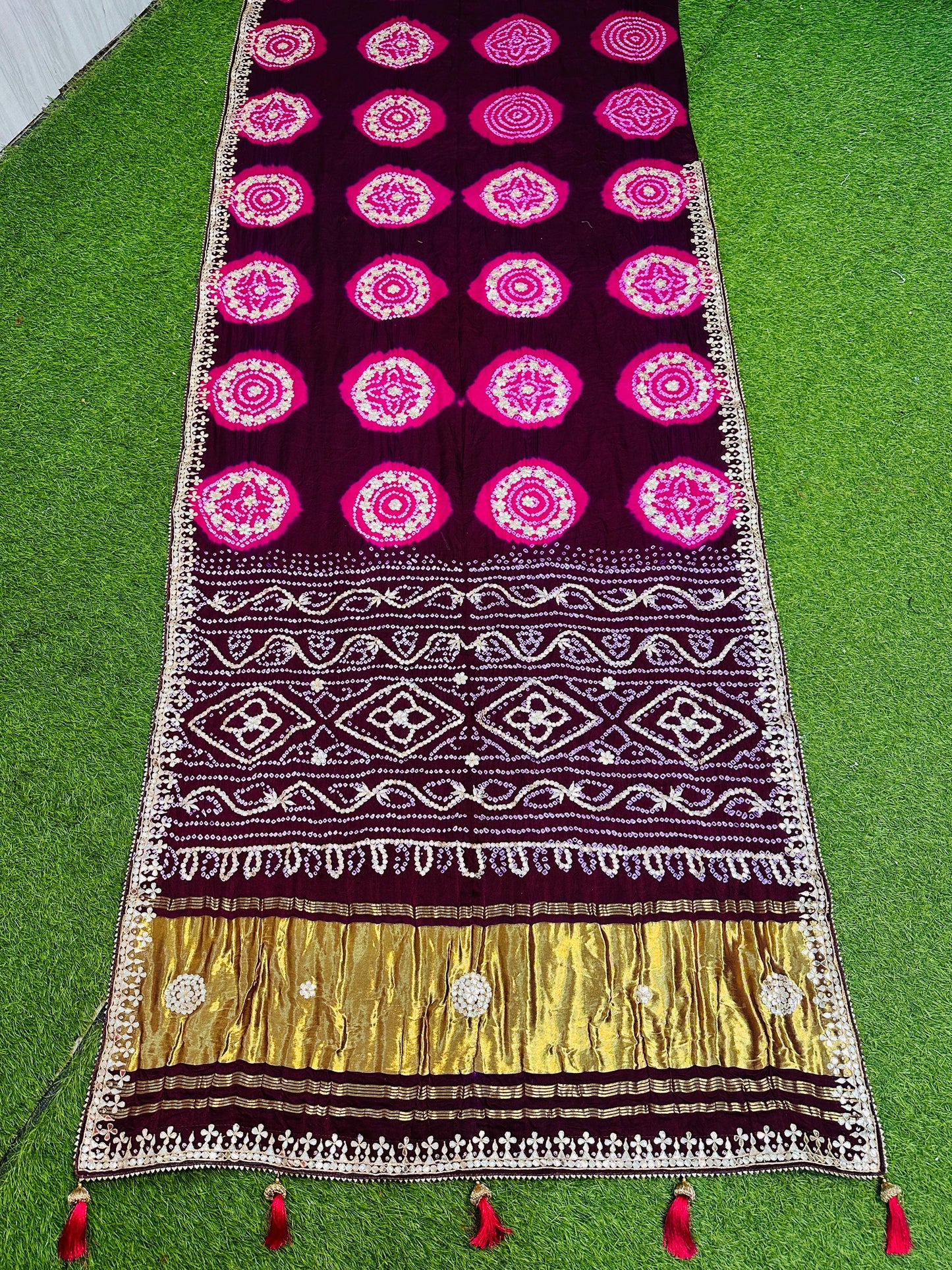 Rehmani gajji silk saree bandhani saree