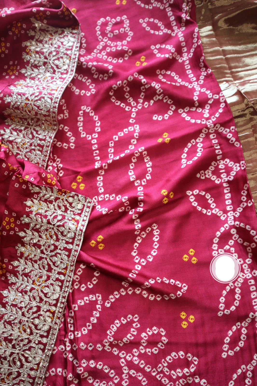 Pink Gajji silk saree gottapatti silk sarees